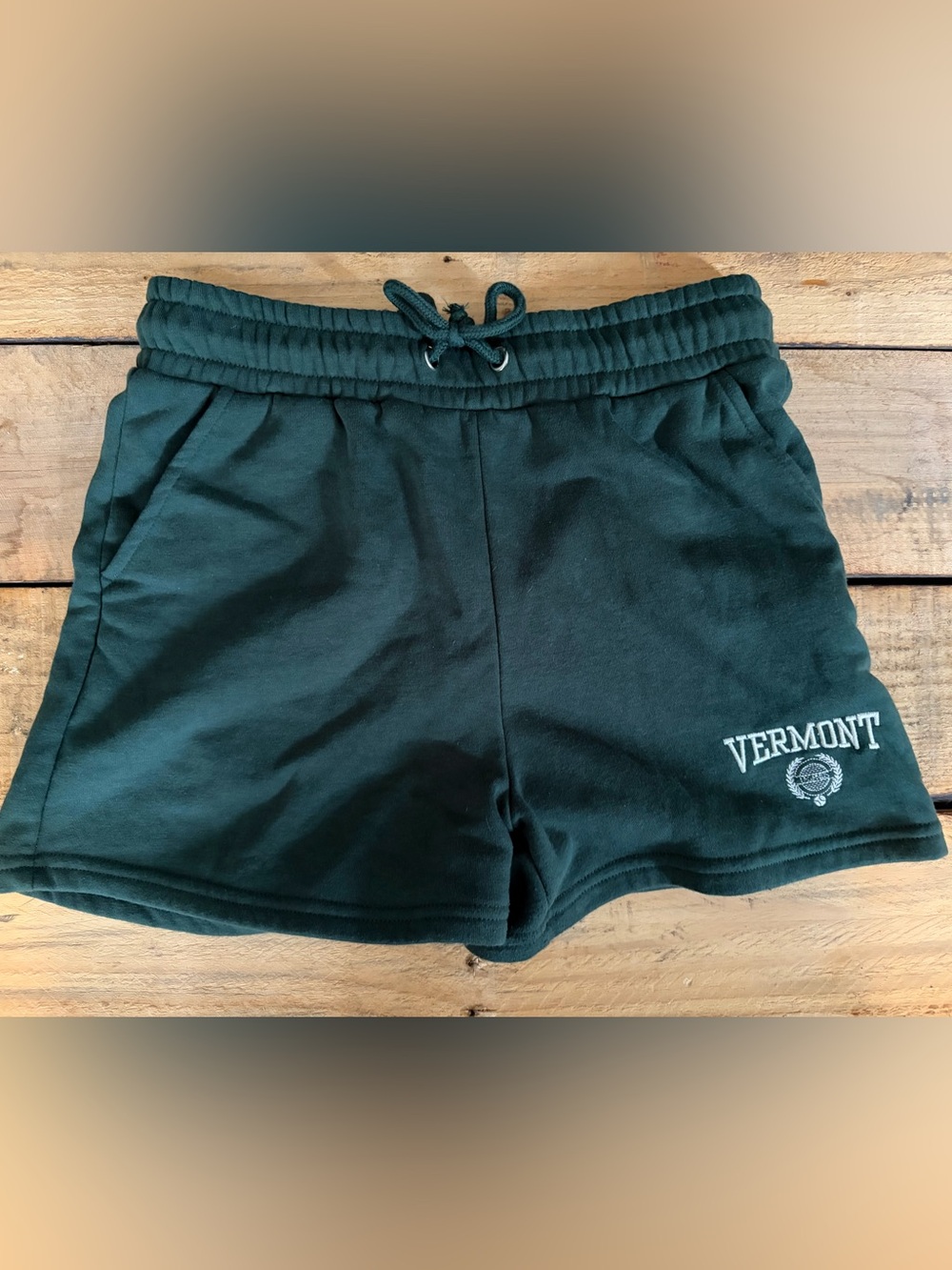 Green Drawstring Athletic Shorts